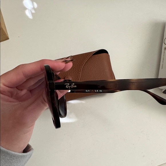 Ray-Ban Tortoise Frame Sunglasses with Brown Case